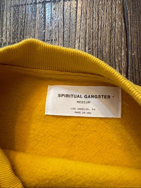 Spiritual Gangster Trip La Brea Crewneck Sweatshirt Sunny Size Medium NWT - Picture 5 of 9